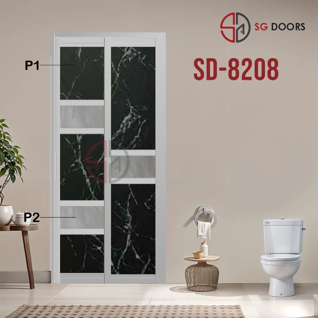 Aluminium Slide & Swing Toilet Door SD-8208