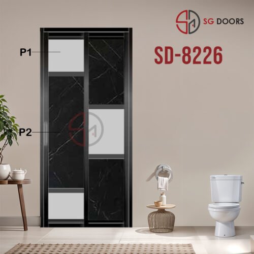 Aluminium Slide & Swing Toilet Door SD-8226