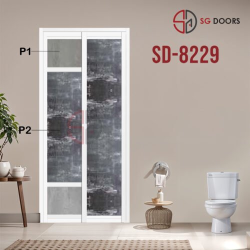 Aluminium Slide & Swing Toilet Door SD-8229