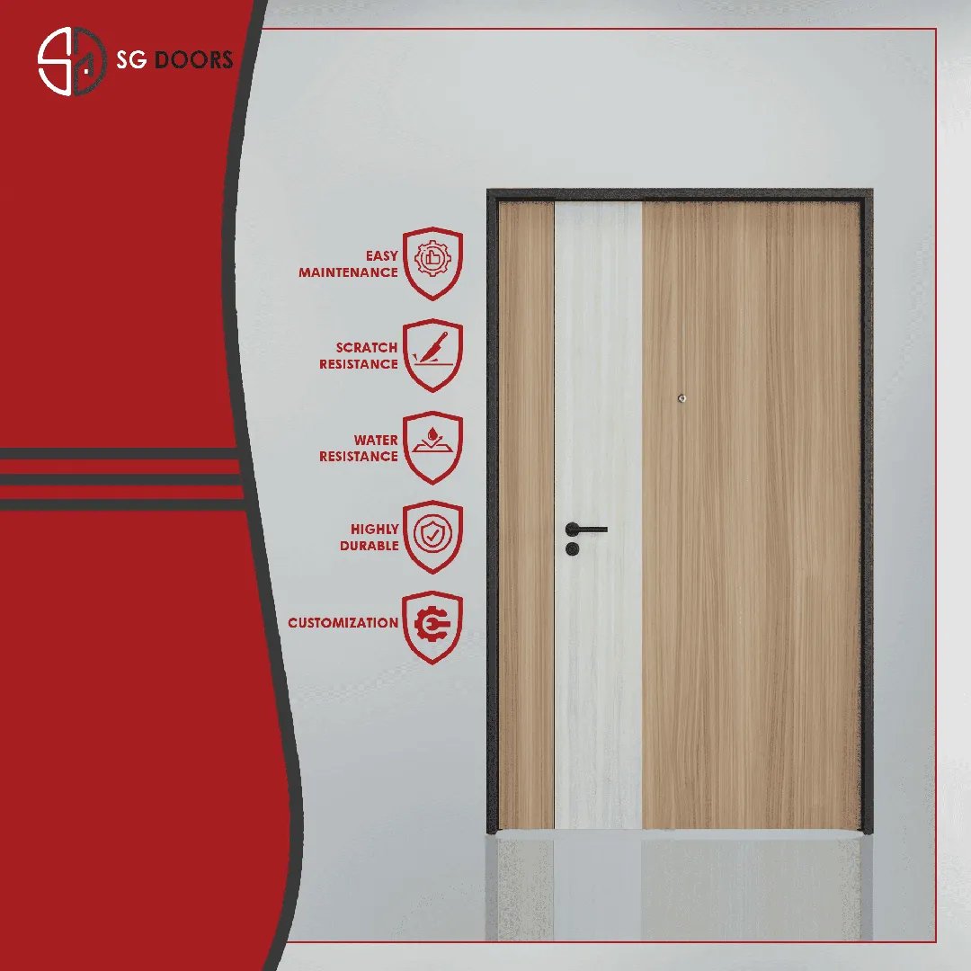 Two Tone Laminate Main Door-NV-6677-W-Baloney-Walnut & DM-6403-W-Coastrica-Teak Two Tone Laminate Main Door-NV-6677-W-Baloney-Walnut & DM-6403-W-Coastrica-Teak