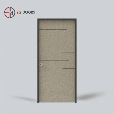 Groove Line Bedroom Door-IA-5808-W-Indian-Walnut