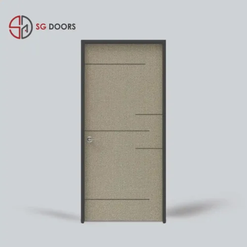 Groove Line Bedroom Door-IA-5808-W-Indian-Walnut