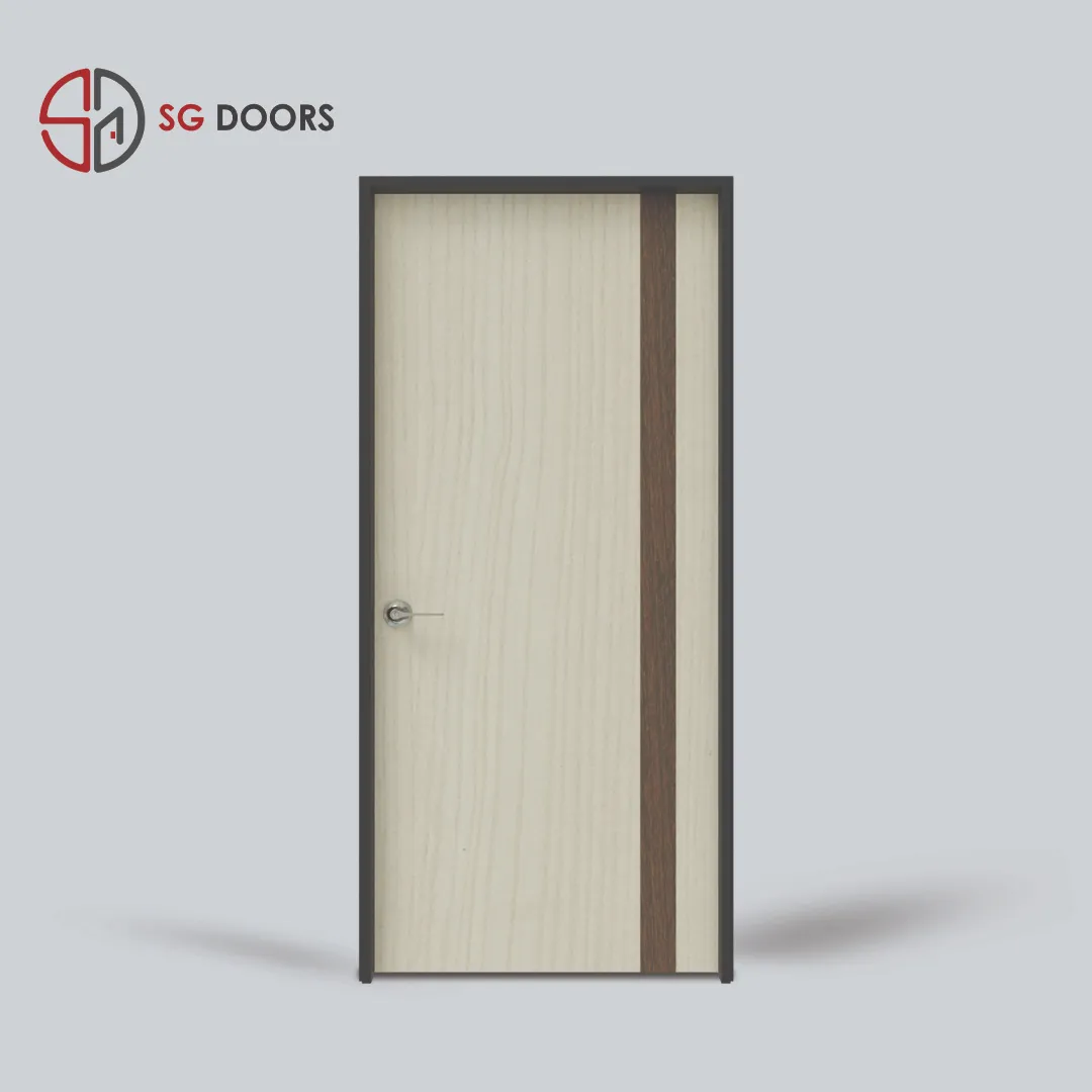 Two Tone Bedroom Door-FO-6903-W-Bleached-Oak & SF-9978-P-Pearl-Black
