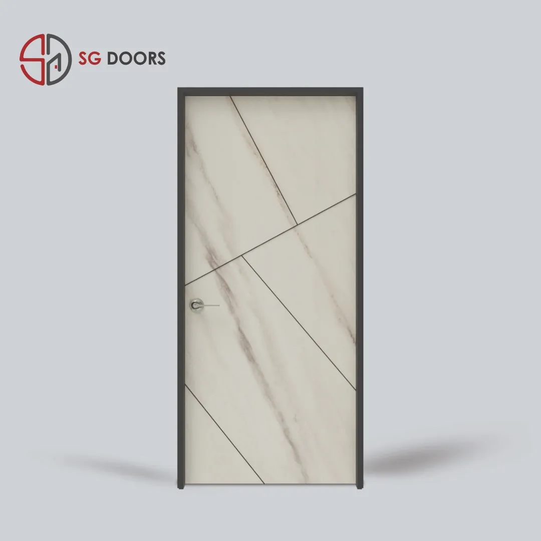 Groove Line Bedroom Door-GO-6882-W-Tulip-Bleach