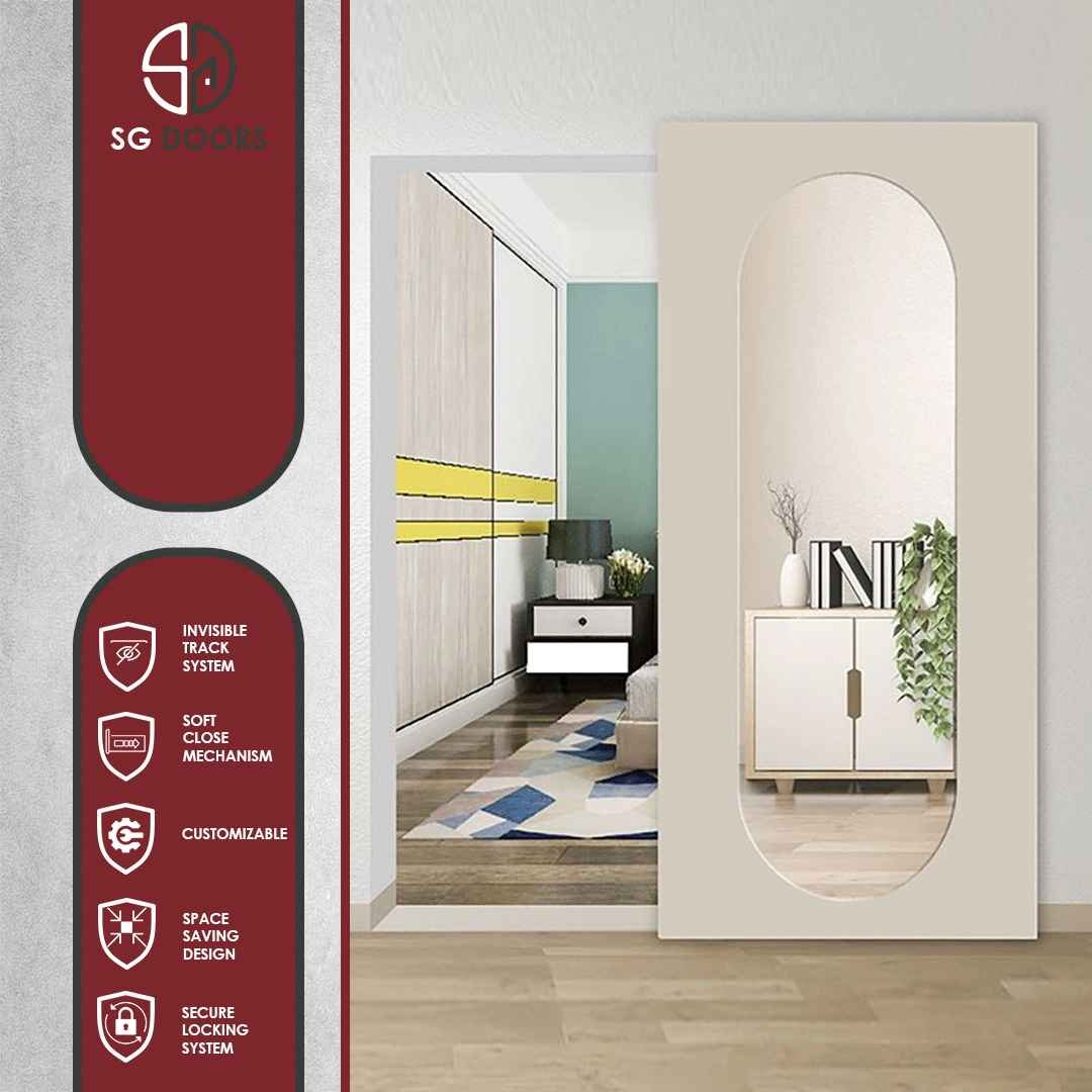 Ghost Sliding Door with Glass Panel3