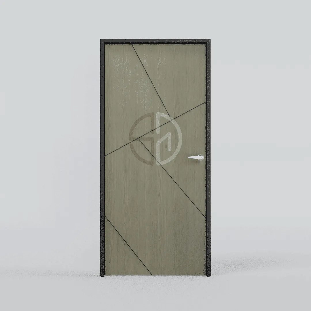 Groove Line Bedroom Door-GO-6882-W-Tulip-Bleach