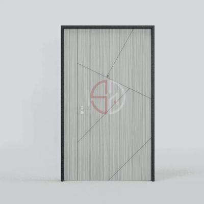 Groove Line Main Door-CS-8461-W-Clear-Chestnut