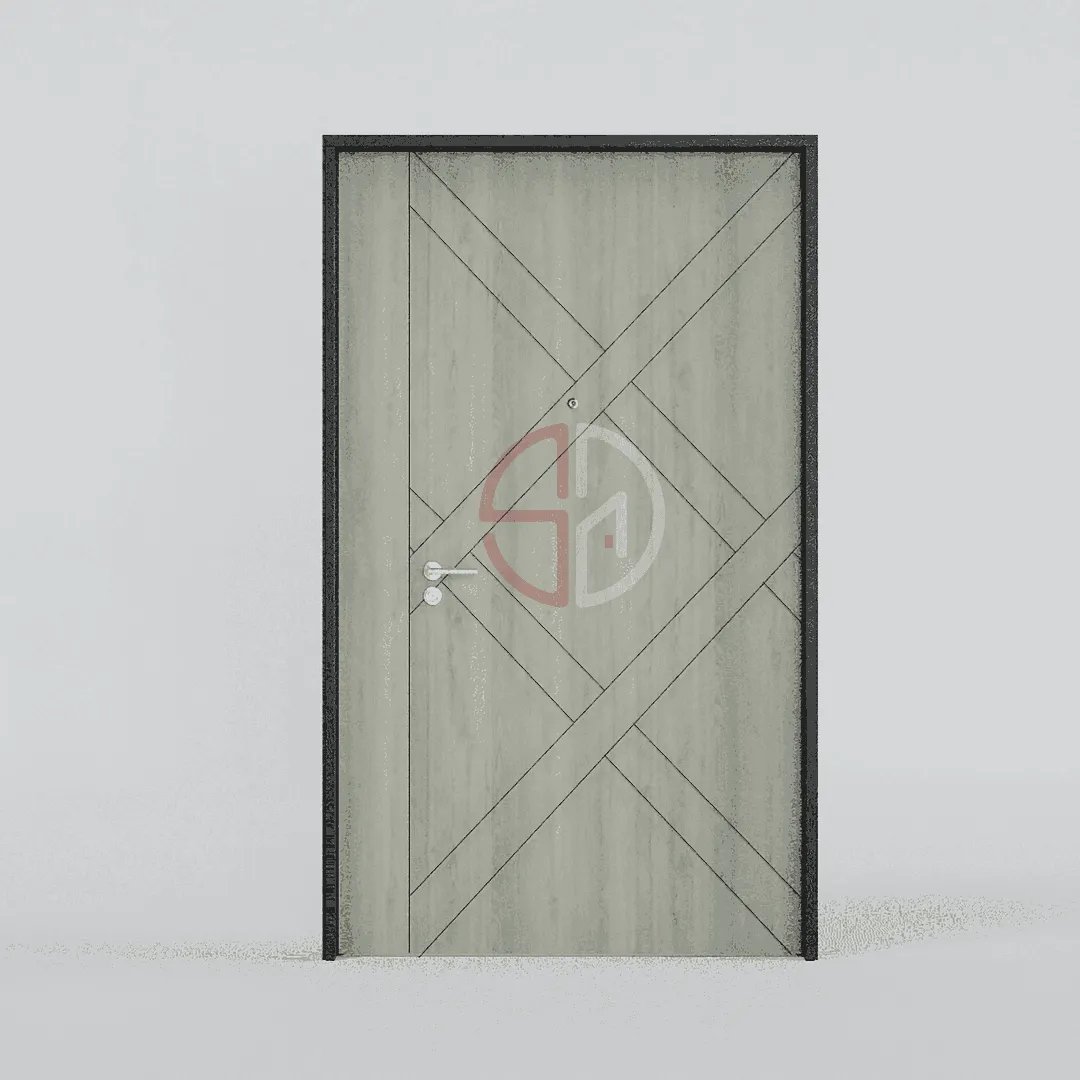 Groove Line Main Door-DM-7660-W-Wishaw-Elm