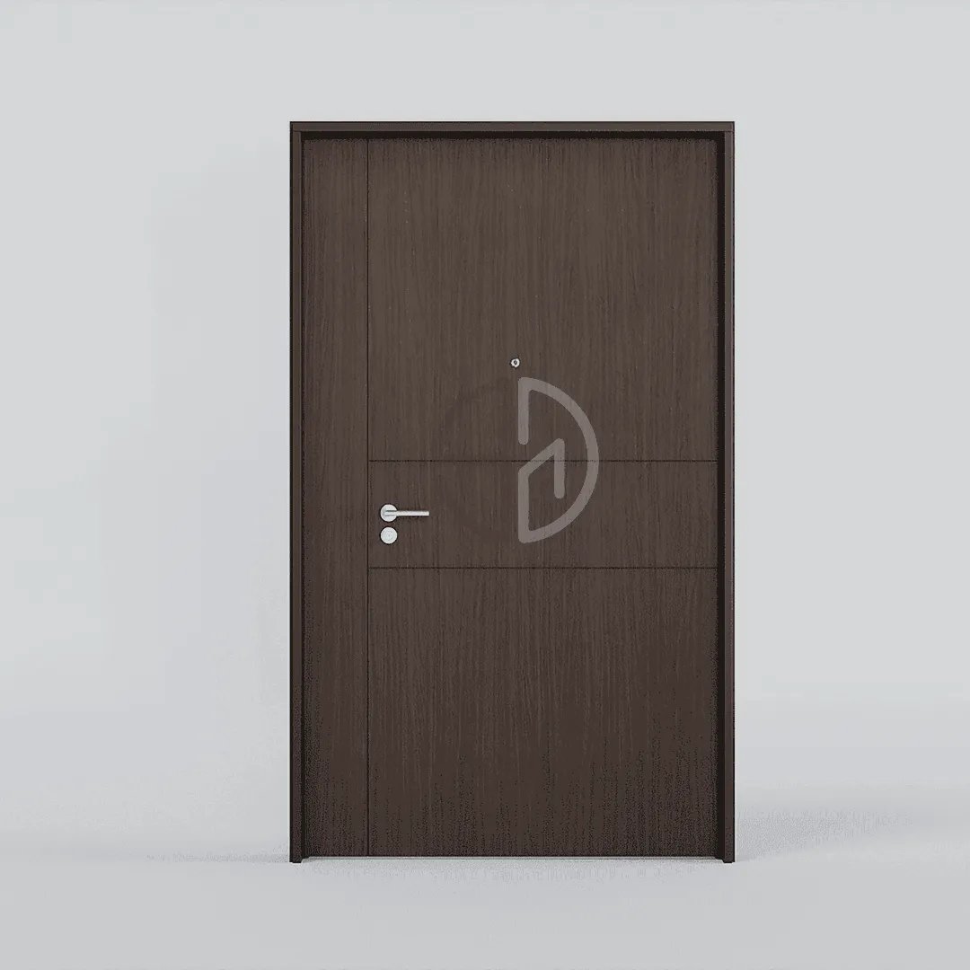 Groove Line Main Door-IA-5808-W-Indian-Walnut