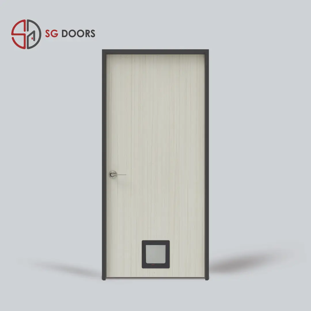 Pet Friendly Bedroom Door CB501 White Ash Pet Friendly Bedroom Door