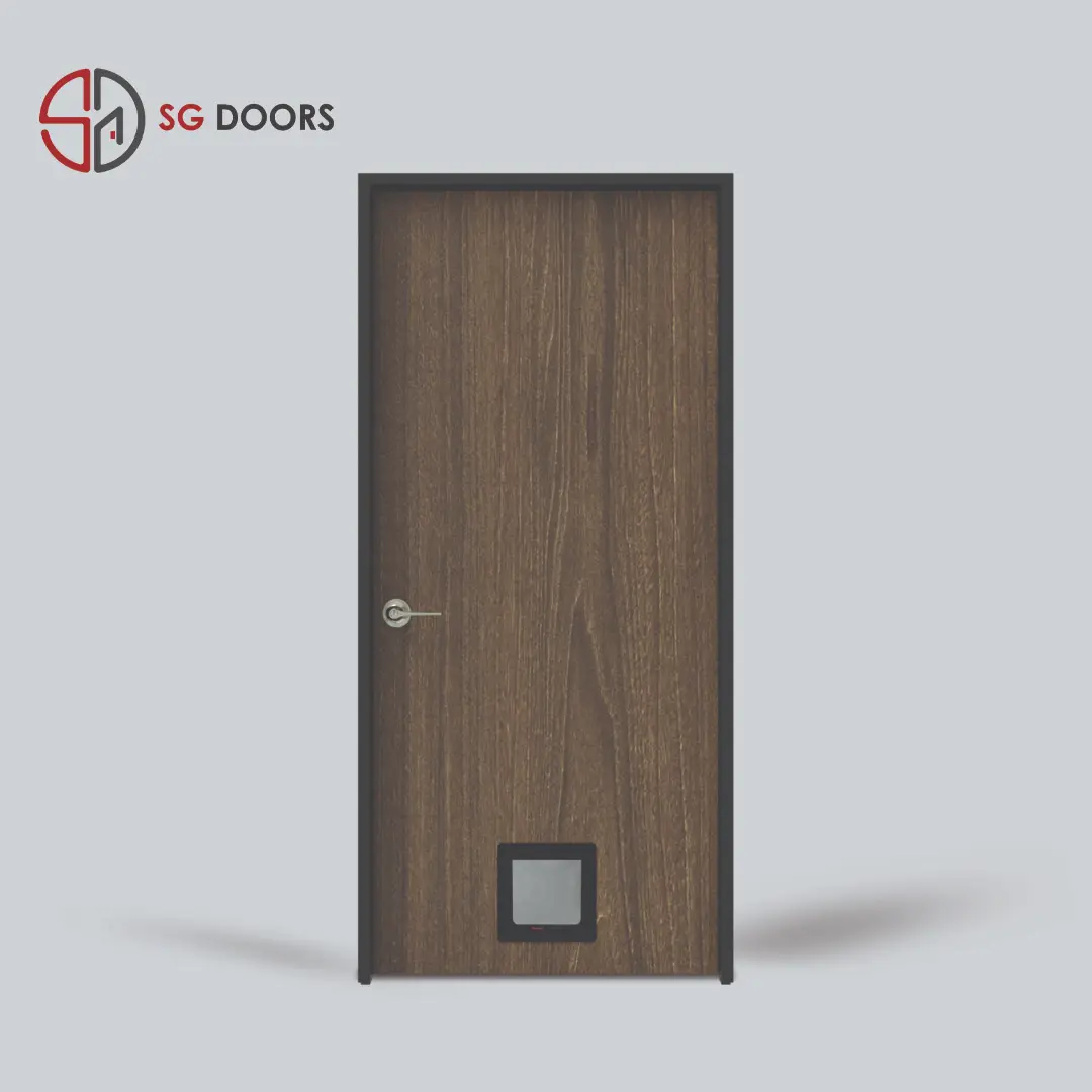 Pet Friendly Bedroom Door CB854 Exotic Walnut Pet-Friendly-Bedroom-Door