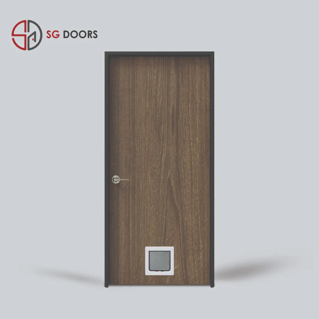Pet Friendly Bedroom Door CB854 Exotic Walnut Pet-Friendly-Bedroom-Door