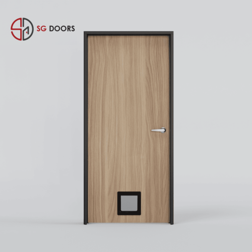 Pet Friendly Laminate Bedroom Door-NV-6677-W-Baloney-Walnut