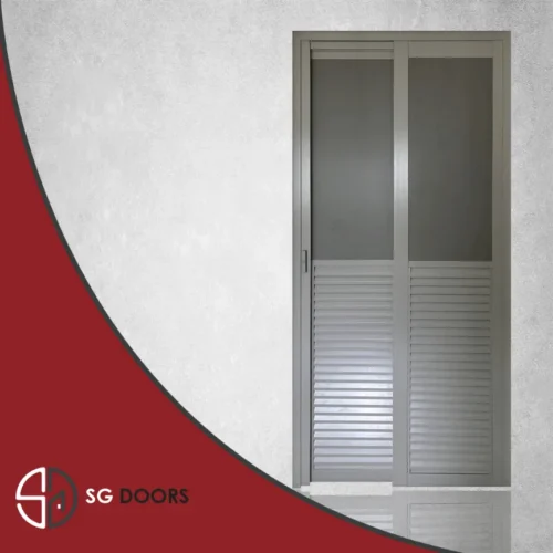 Slide and Swing Louver Toilet Door - SGD SSLTD-04