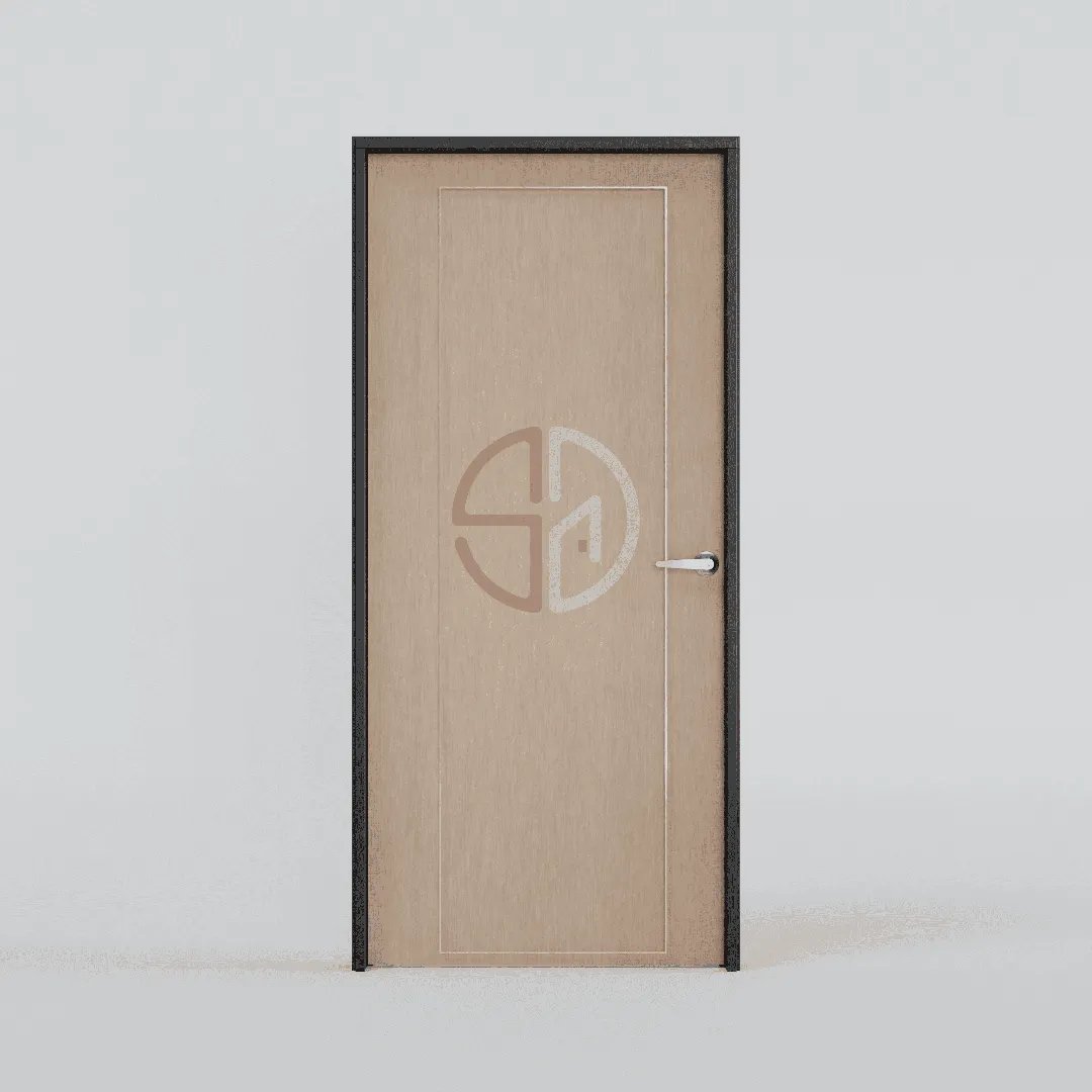 Stainless Steel Strip Bedroom Door-BR-9953-M-Bronze-Brushed