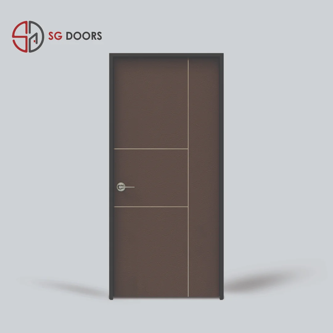Stainless Steel Strip Bedroom Door-BR-9953-M-Bronze-Brushed