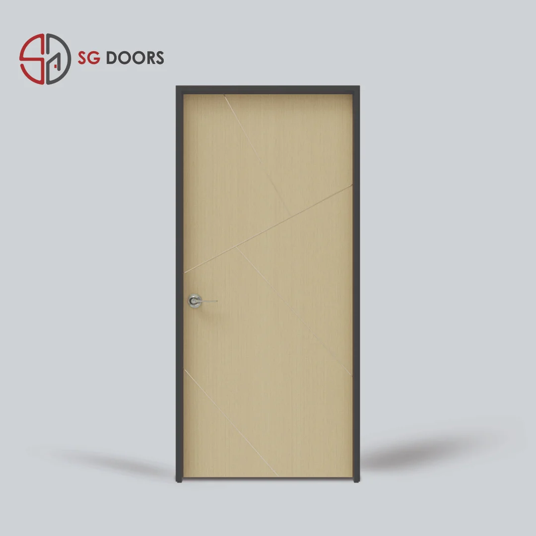 Stainless Steel Strip Bedroom Door-DM-4081-S-Pastel-Brick