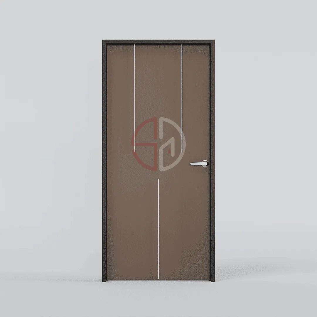 Stainless Steel Strip Bedroom Door-DM-4081-S-Pastel-Brick