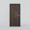 Stainless Steel Strip Bedroom Door-IA-5808-W-Indian-Walnut