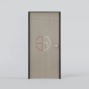 Stainless Steel Strip Bedroom Door-SC-6687-P-Beige-Buckram