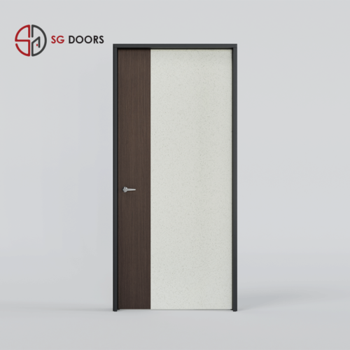 Two Tone Bedroom Door-CGLX-2-1409-S-Frosty-White & IA-5808-W-Indian-Walnut