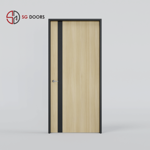 Two Tone Bedroom Door-FO-6903-W-Bleached-Oak & SF-9978-P-Pearl-Black