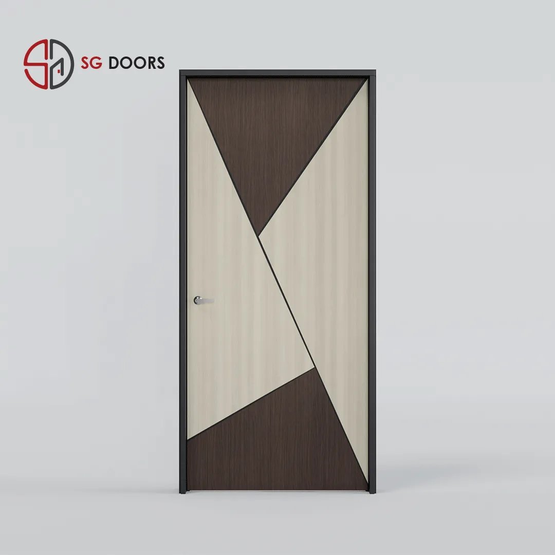 Two Tone Bedroom Door-IA-5808-W-Indian-Walnut & PP-6656-W-Pickled-Ash