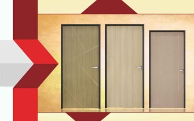 Perfect Pairings of Steel Strips Design & Laminate Bedroom Door