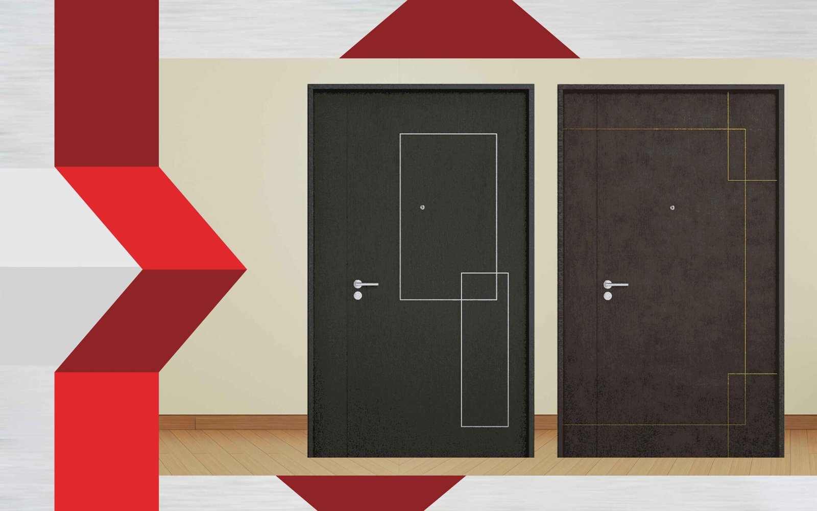 Stainless Steel Strip Design Laminate Main Door Perfect for Stylish Homes Stainless Steel Strip Design Laminate Main Door Singapore