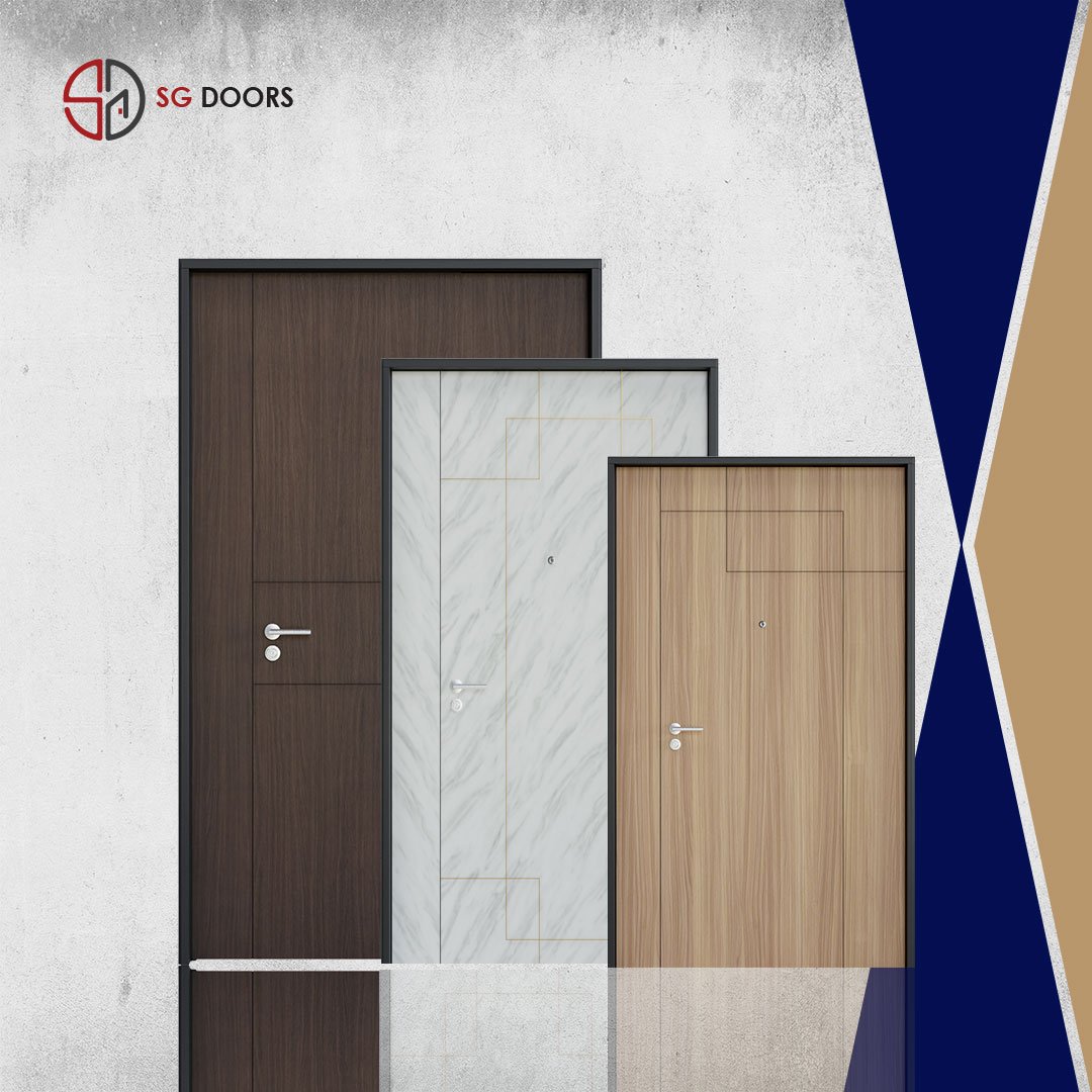 Groove Line Design Laminate Main Door