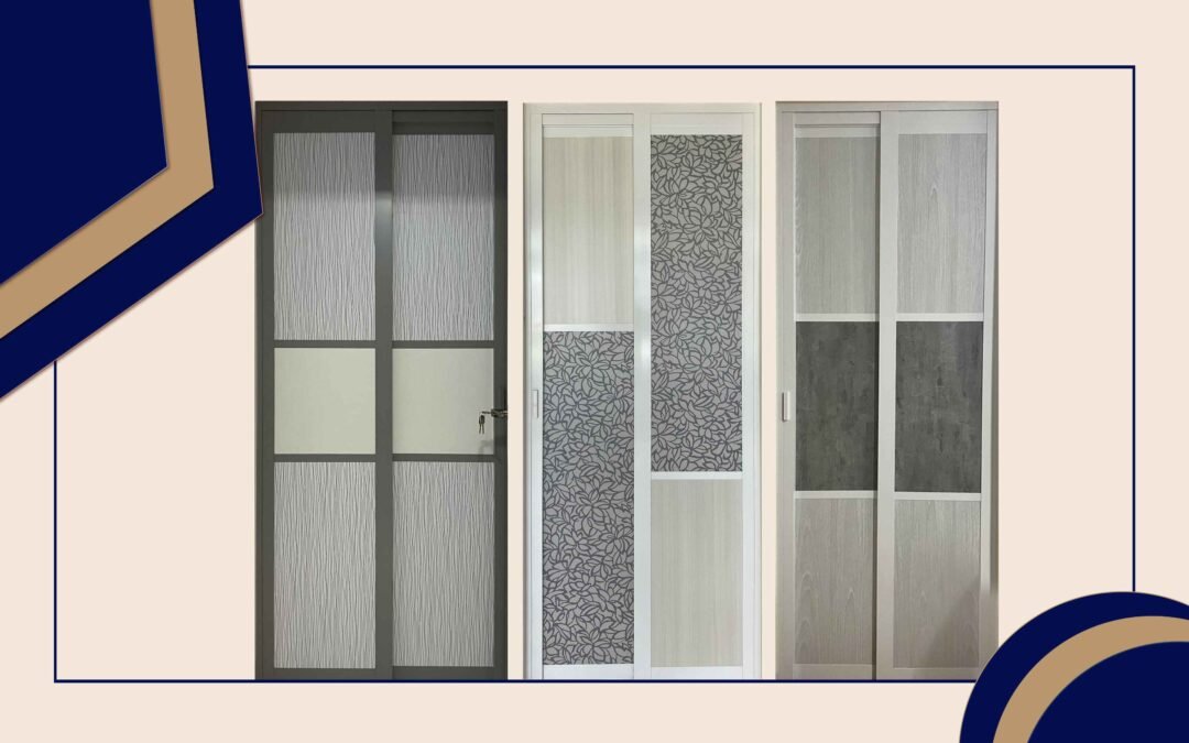 Slide-and-swing-toilet-doors