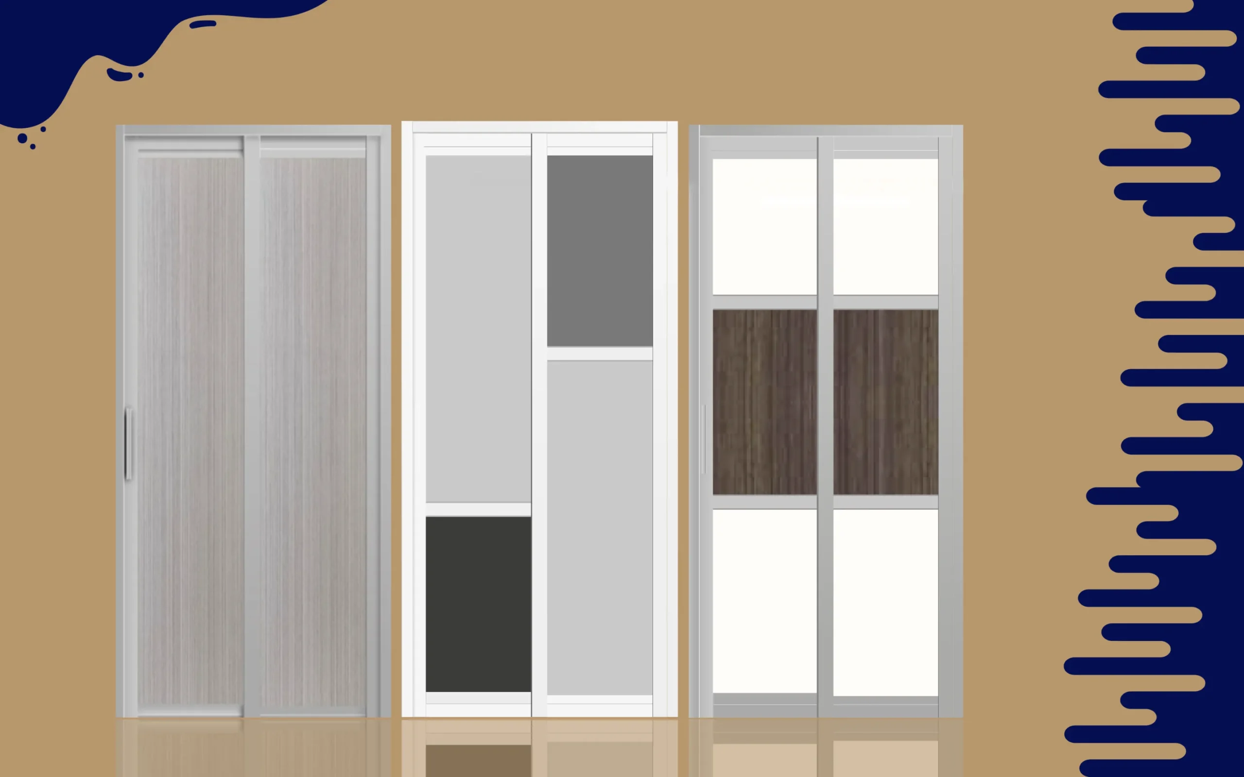 Aluminium Frame with Acrylic Panel Toilet Doors