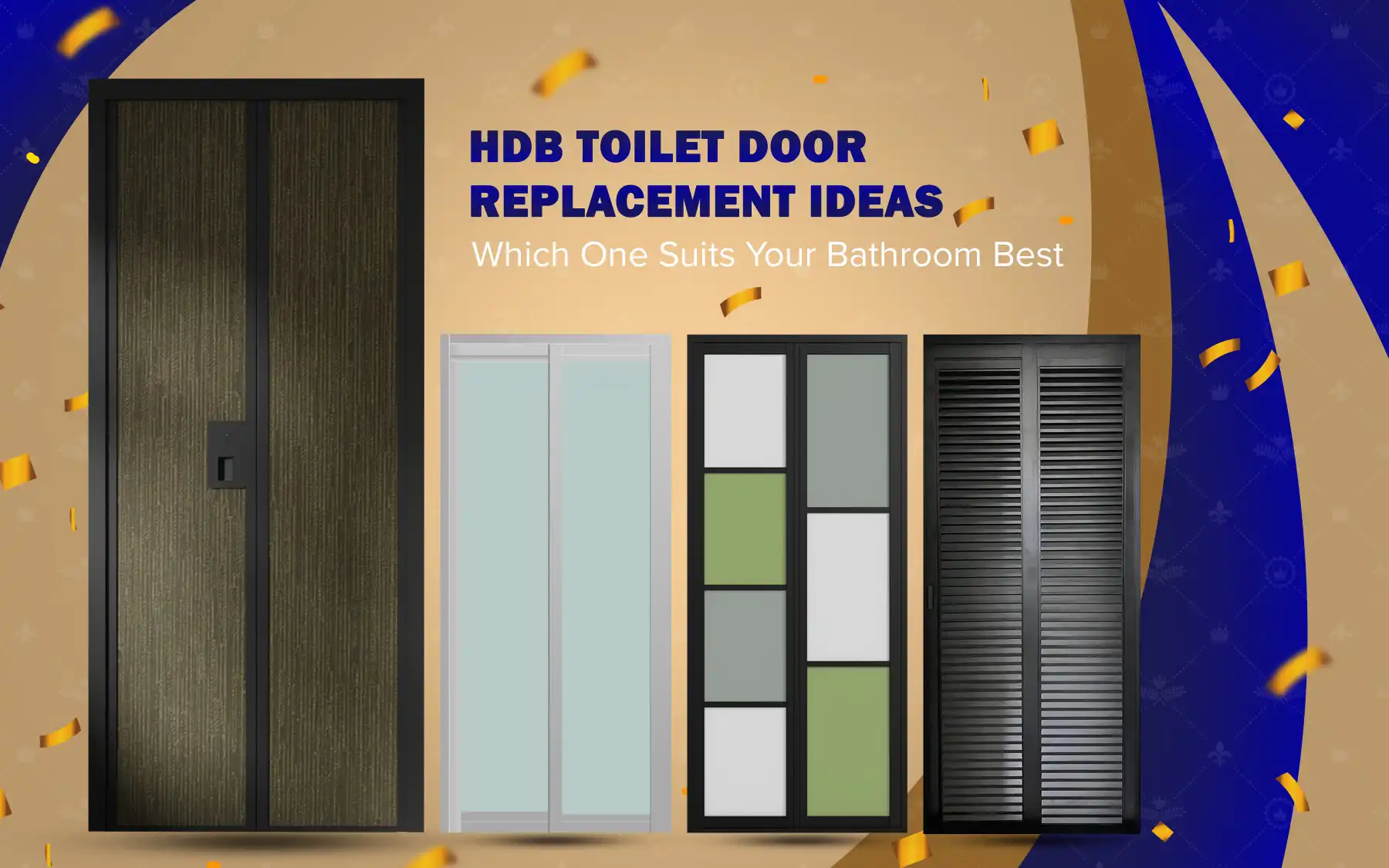 HDB Toilet Door Replacement Ideas Which One Suits Your Bathroom Best HDB-Toilet-Door-Replacement