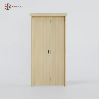wooden bi-fold door