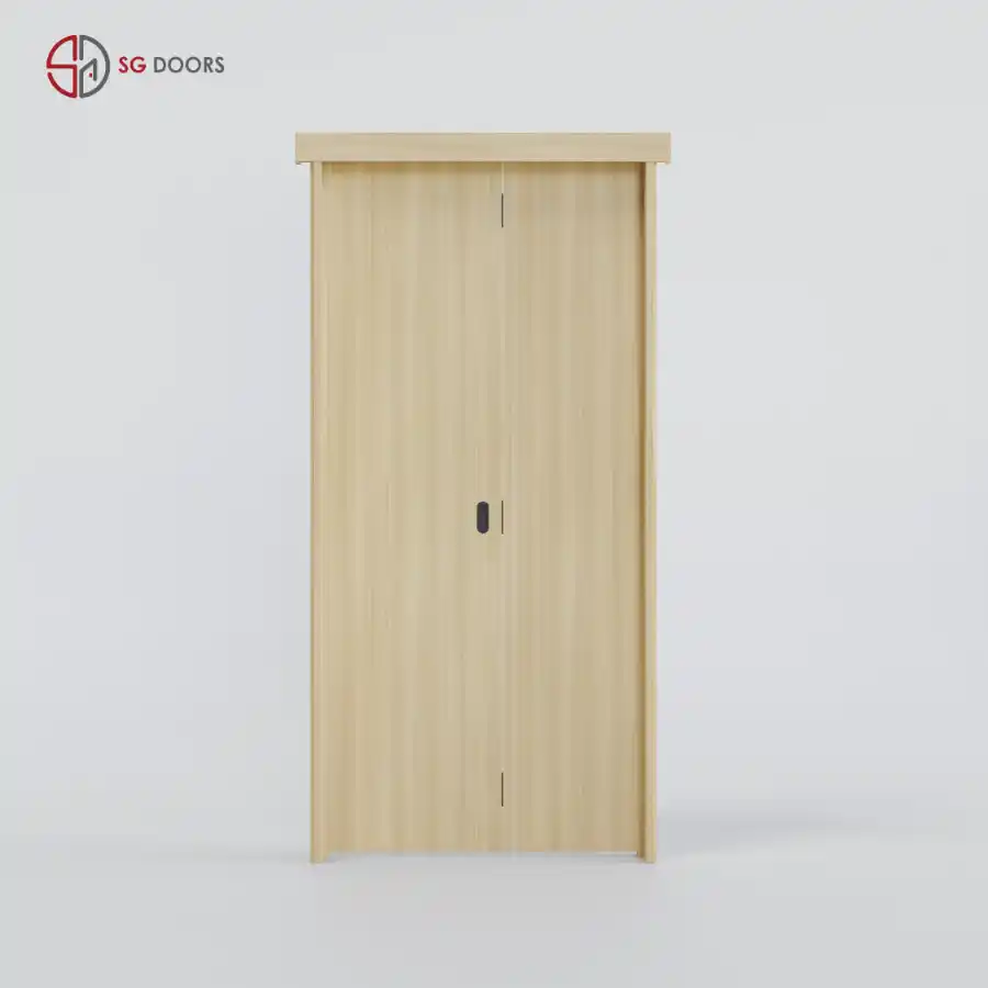 wooden bi-fold door